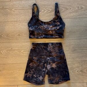 lululemon athletica Tie-Dye Sports Bra and Shorts Set
